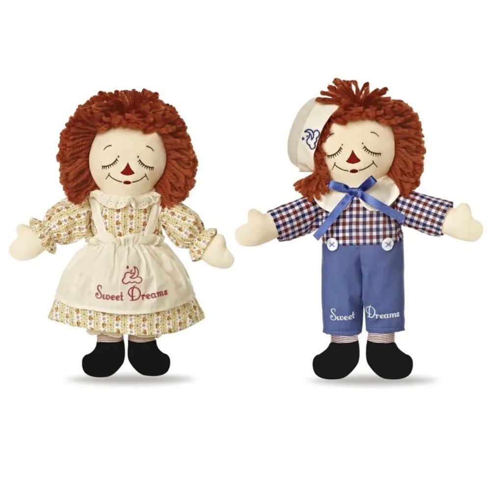 Asleep/awake Raggedy Ann and Andy Dolls - Picture 3 of 4